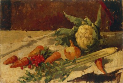 Still Life with Carrots by Giovanni Segantini