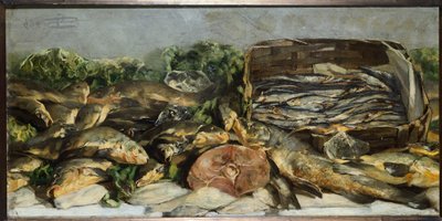 Still Life with Fish by Giovanni Segantini