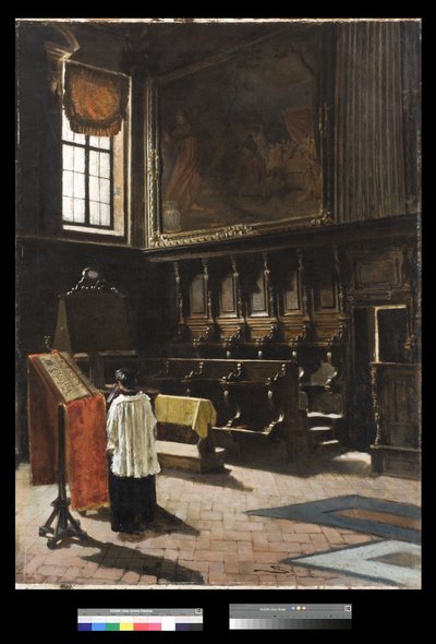 The Choir of the Church of Sant’Antonio in Milan by Giovanni Segantini