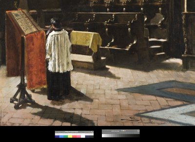The Choir of the Church of Sant’Antonio in Milan by Giovanni Segantini