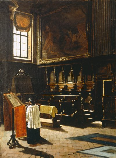 The choir of the church of St Anthony in Milan by Giovanni Segantini
