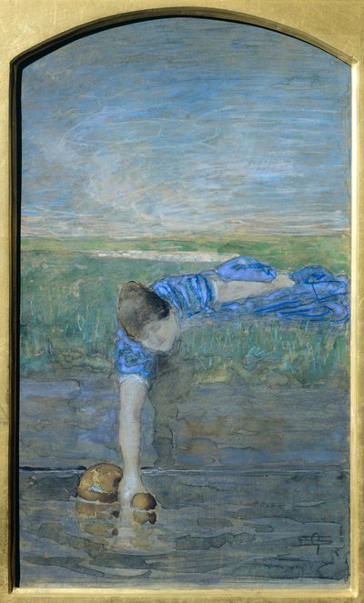Women at River by Giovanni Segantini