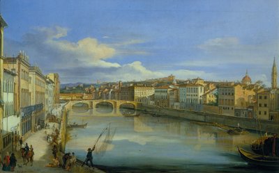 View of the Arno from Ponte alla Carraia by Giovanni Signorini