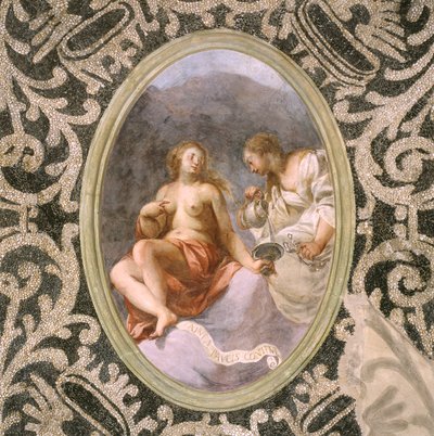 Female figures, ceiling of the cave by Giovanni Stefano Danedi