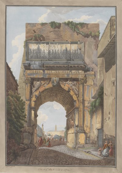 Arch of Titus by Giovanni Volpato, Louis Ducros