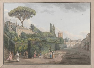 Garden of Palazzo Colonna, ca. 1780 by Giovanni Volpato, Louis Ducros