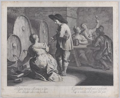 A Barmaid Filling Mugs, 1760-70 by Giovanni Volpato