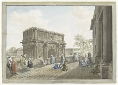 View of the Arch of Septimius Severus in Rome by Giovanni Volpato