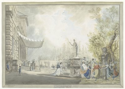 View of the Villa Borghese Pinciana and the Villa Borghese Gardens in Rome by Giovanni Volpato