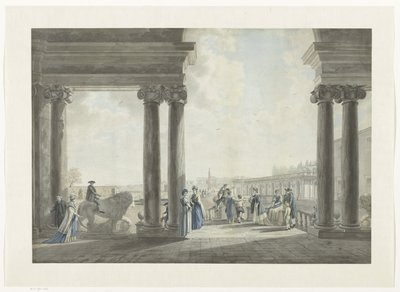 View of the Gardens of the Villa Medici in Rome by Giovanni Volpato