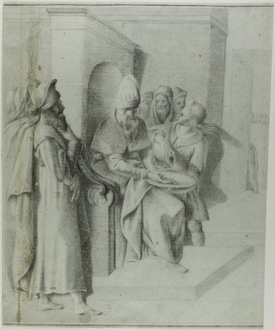 Pilate Washing His Hands, with Christ Being Led Away: Left Portion by Giovanni da Bologna