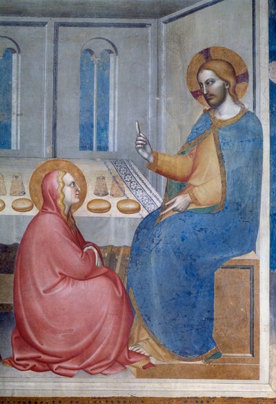 The Life of the Virgin: Christ in the House of Martha and Mary (detail) by Giovanni da Milano