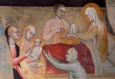 The Life of the Virgin: The Birth of Mary (detail) by Giovanni da Milano