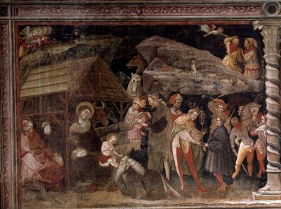 Nativity. From the cycle of the Magi (Fresco) by Giovanni da Modena