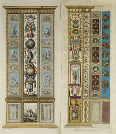 Arabesque Decorations in the Vatican Loggia by Giovanni da Udine (after)