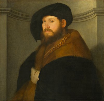 Portrait of a Gentleman Wearing a Gold Chain by Giovanni de Busi Cariani