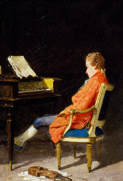 Portrait of Wolfgang Amadeus Mozart (1756-1791) by Giovanni del Re