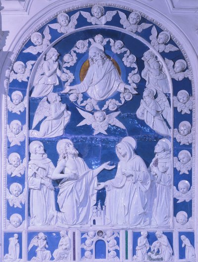 The Madonna Between Saints Francis, Dominic and Bernard by Giovanni della Robbia