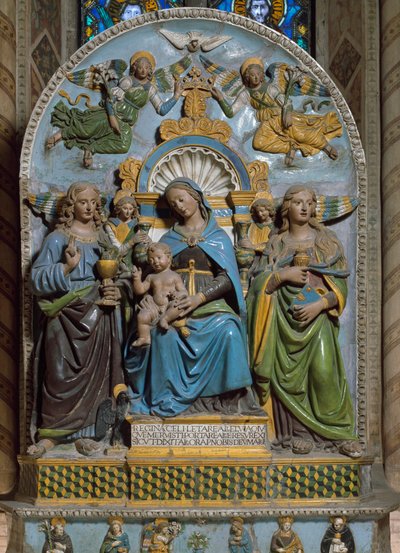 The Virgin and Child with Saint Madeleine and Saint John Evangelist by Giovanni della Robbia