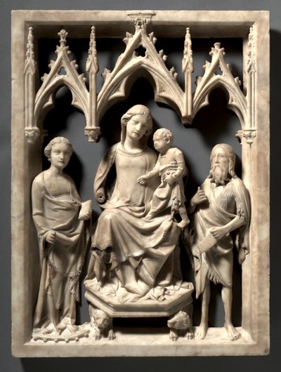 Madonna and Child with Saints Catherine and John the Baptist, c. 1340-1350 by Giovanni di Agostino