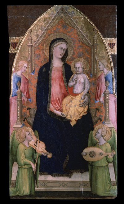 The Virgin and Child Enthroned with Attendant Angels by Giovanni di Bartolomeo Cristiani