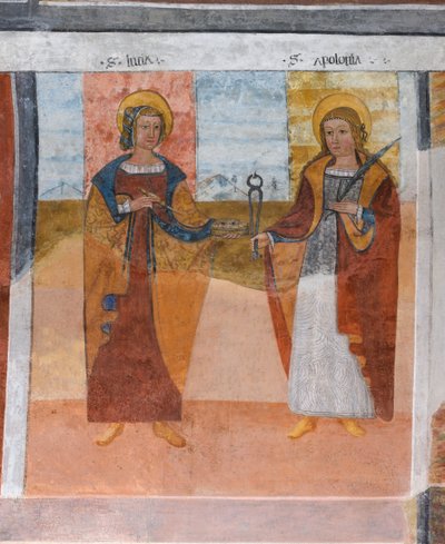 Saint Lucy and Saint Apollonia by Giovanni di Cherasco Botoneri