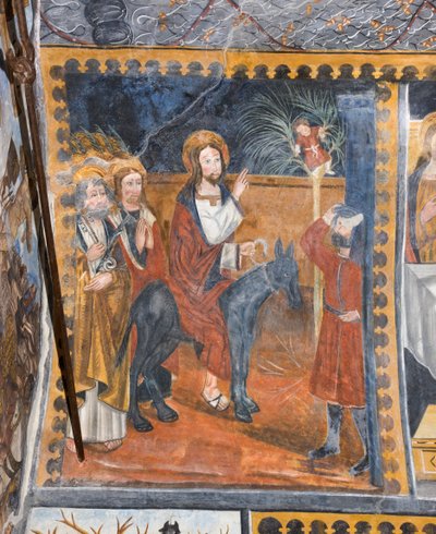 Stories of Christ: Entry of Jesus into Jerusalem greeted with palm branches by Giovanni di Cherasco Botoneri