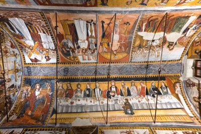 The Vault of the Botoneri Chapel with Stories of the Passion of Christ by Giovanni di Cherasco Botoneri