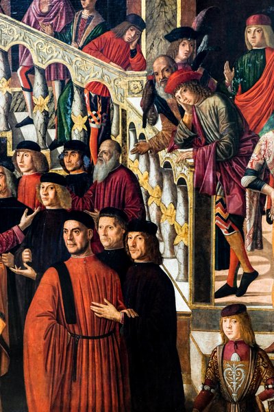 The miraculous healing of the daughter of Benvegnudo da San Polo thanks to a relic of the cross, circa 1502 by Giovanni di Niccolo Mansueti