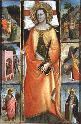 St. Reparata, with Scenes of Martyrdom and SS. John the Baptist and Nicolas by Giovanni di Niccolo del Biondo