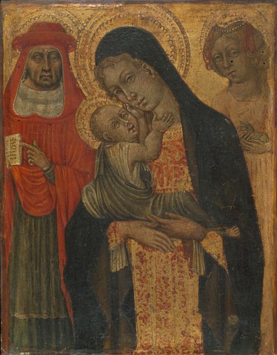 Madonna and Child with Saints Jerome and Agnes by Giovanni di Paolo