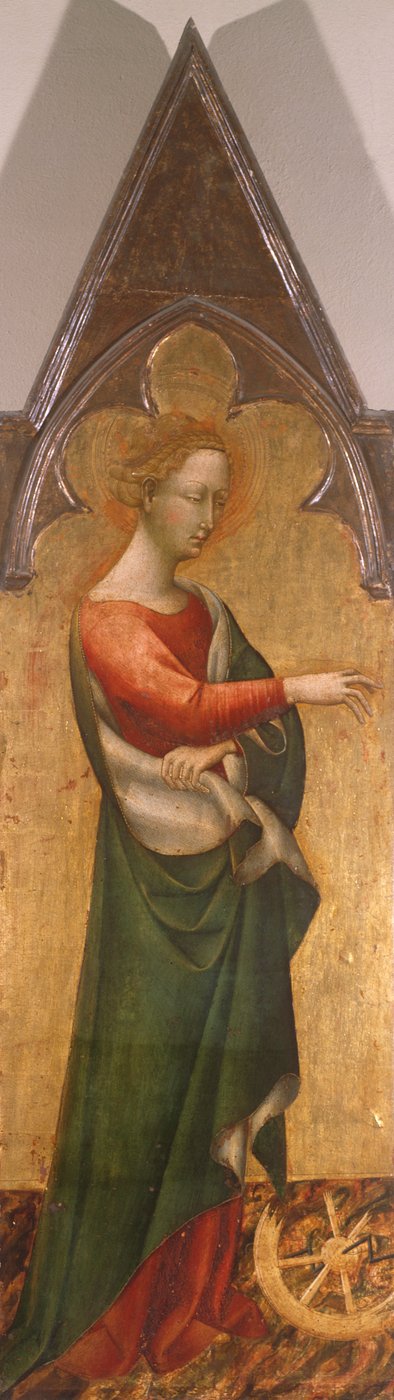 Polyptych with St. Catherine of Alexandria (detail) by Giovanni di Paolo
