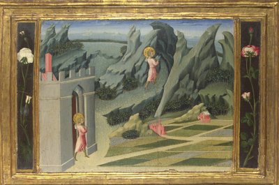 Saint John the Baptist Retiring to the Desert (detail) by Giovanni di Paolo