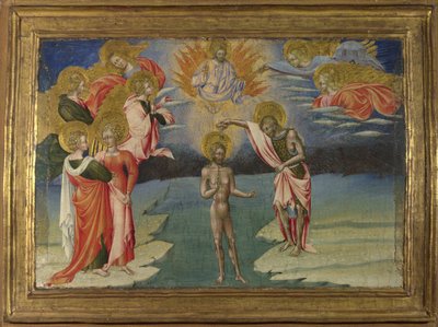 The Baptism of Christ (Predella Panel) by Giovanni di Paolo
