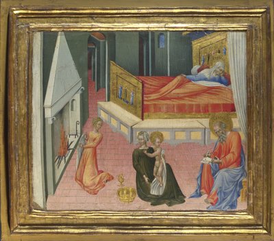 The Birth of Saint John the Baptist Predella Panel, 1454 by Giovanni di Paolo