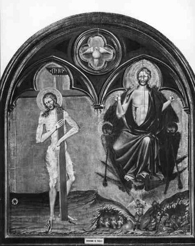 Christ Suffering and Christ Triumphant by Giovanni di Paolo di Grazia