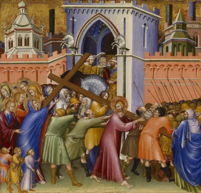Christ on the Way to Calvary, from the Malavolti Altarpiece, 1426 by Giovanni di Paolo di Grazia