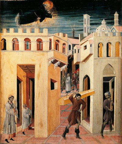 Miracle of Saint Nicholas of Tolentino by Giovanni di Paolo di Grazia