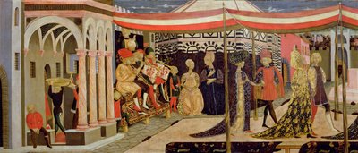 Frontal of the Adimari Cassone (detail of the left-hand section) by Giovanni di Ser Giovanni
