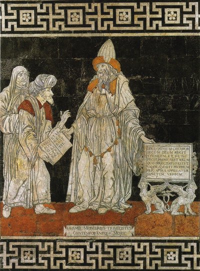 Hermes Trismegistus. Floor mosaic in the Cathedral of Siena by Giovanni di Stefano