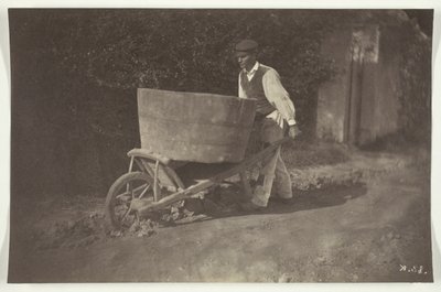 Male Peasant with Wheelbarrow by Giraudon