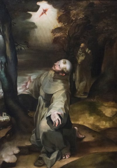 St Francis receiving the stigmata by Girolamo (follower of) Muziano