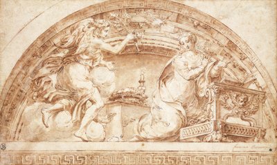 The Annunciation: A Design for a Lunette by Girolamo Mazzola Bedoli