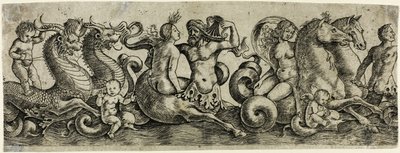 Frieze with Tritons and Nymphs by Girolamo Mocetto