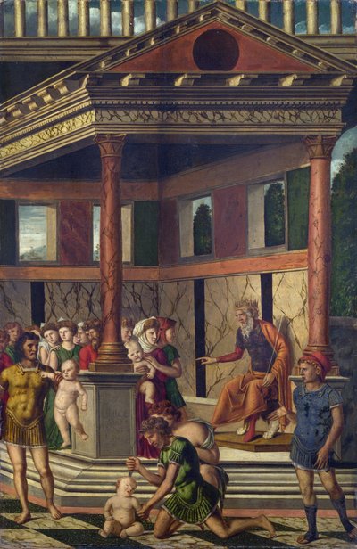 The Massacre of the Innocents with Herod (ca 1510-1520) by Girolamo Mocetto