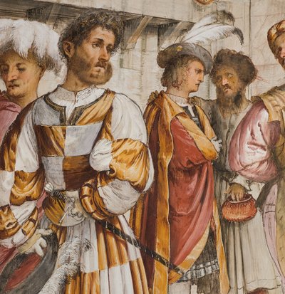 Central Nave, Fifth South Span, Christ in front of Pilate, Girolamo Romanino by Girolamo Romanino