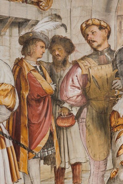 Central Nave, Fifth South Span, Christ in front of Pilate, Girolamo Romanino by Girolamo Romanino