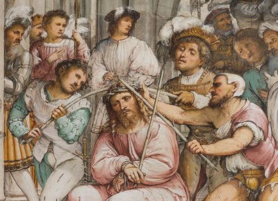 Central Nave, Fourth South Span, Coronation of Thorns, Girolamo Romanino by Girolamo Romanino