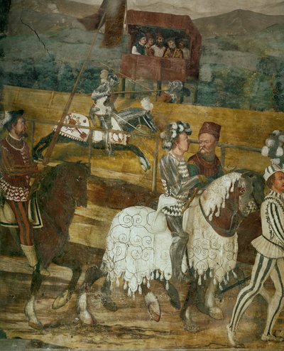 King Christian and Bartolomeo Colleoni Watching a Tournament by Girolamo Romanino