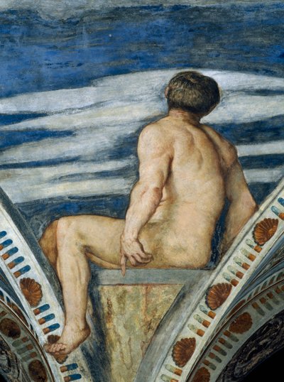 Male Nude (detail) by Girolamo Romanino